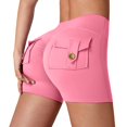 thumbnail image 1 of TRUBKH shorts for women athletic shorts for women yoga shorts women cargo shorts women's shorts with pockets Scrunch Workout Shorts Charm Gym Biker Shorts For Yoga Booty Shorts Hot Pink S, 1 of 9
