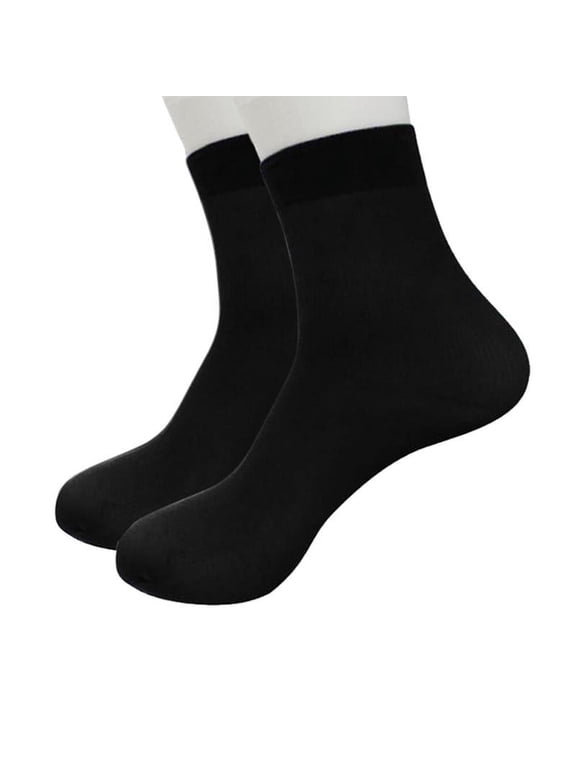 socks for men ankle socks men Thin Athletic Sock baseball socks running socks 1 Pairs Bamboo Fiber Ultra-thin Elastic Silky Short Silk Stockings Men Socks Black One Size