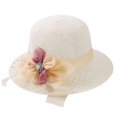 thumbnail image 1 of TRUBKH sunshade hats for women Beach Gardening floppy hat Beach Cap Hat Adjustable straw hats for women Packable Straw Fedora Panama Boho Hat UV Protection Travel Straw Cap with Band White One Size, 1 of 3