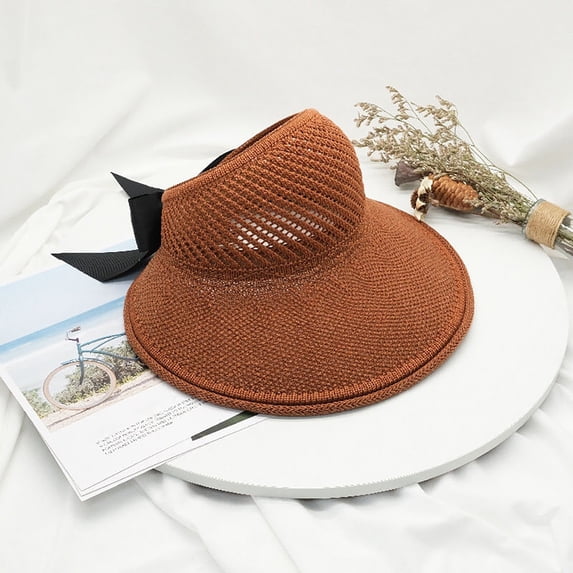 TRUBKH womens sun hat Elastic Sports Hat summer hats for women Sun Hats beach hat Sports Sun Visor for Men Women Adjustable Fit Sun Protection Beach Sun Visor Sports Sun Visor Brown One Size