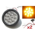 thumbnail image 1 of TRUCK TRAILER 2 Amber ROUND 4" Turn Tail Signal Parking LED LIGHT GROMMET PLUG, 1 of 3