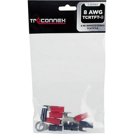 TruConnex - 8 AWG Ring and Fork Terminals (4-Pack)
