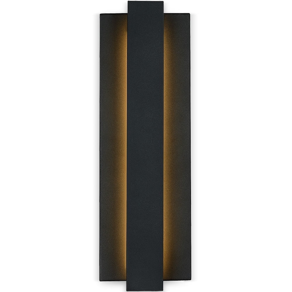 TRUE FINE Black Modern/Contemporary LED Outdoor Wall Light Lantern Sconce-Wall Washer - 18.7" H