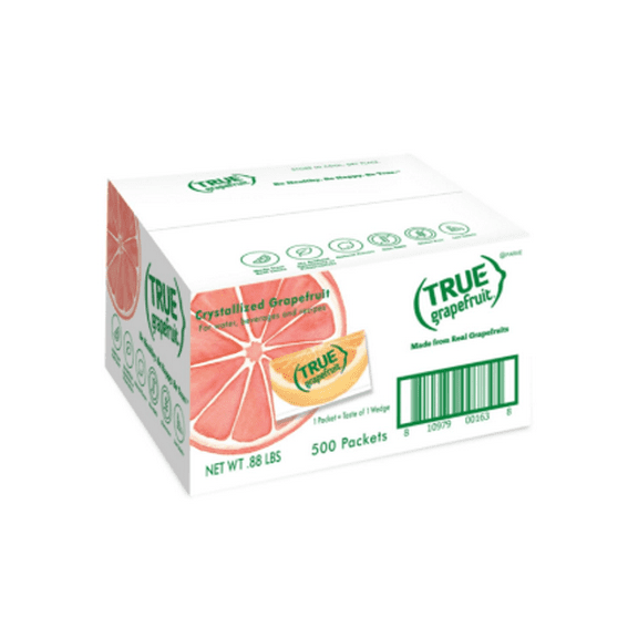 TRUE GRAPEFRUIT Water Enhancer/ Flavor Packets Made with Real Grapefruit, Bulk Pack | Zero Calorie Unsweetened |For Bottled Water & Recipes | 500 count (Pack of 1)