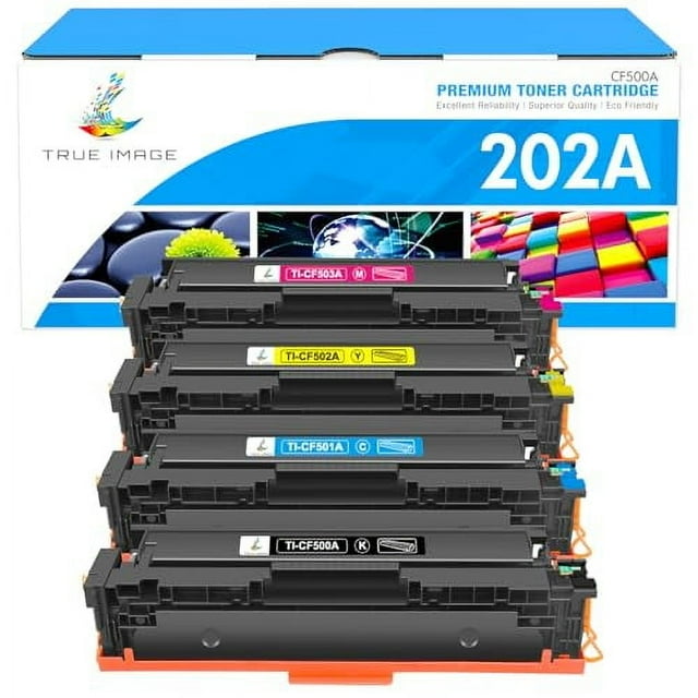 TRUE IMAGE Compatible Toner Cartridge Replacement for HP 202A CF500A ...