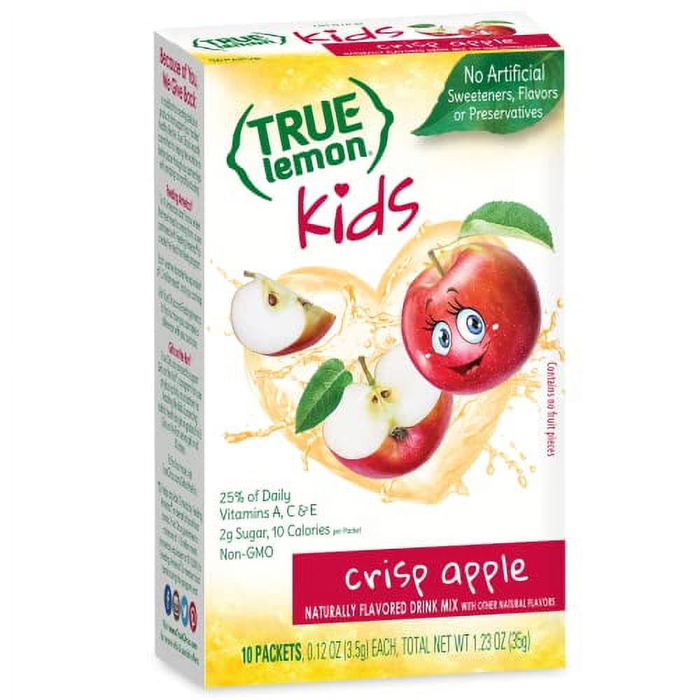 TRUE LEMON KIDS Crisp Apple (10 Packets) Hydration for Kids No