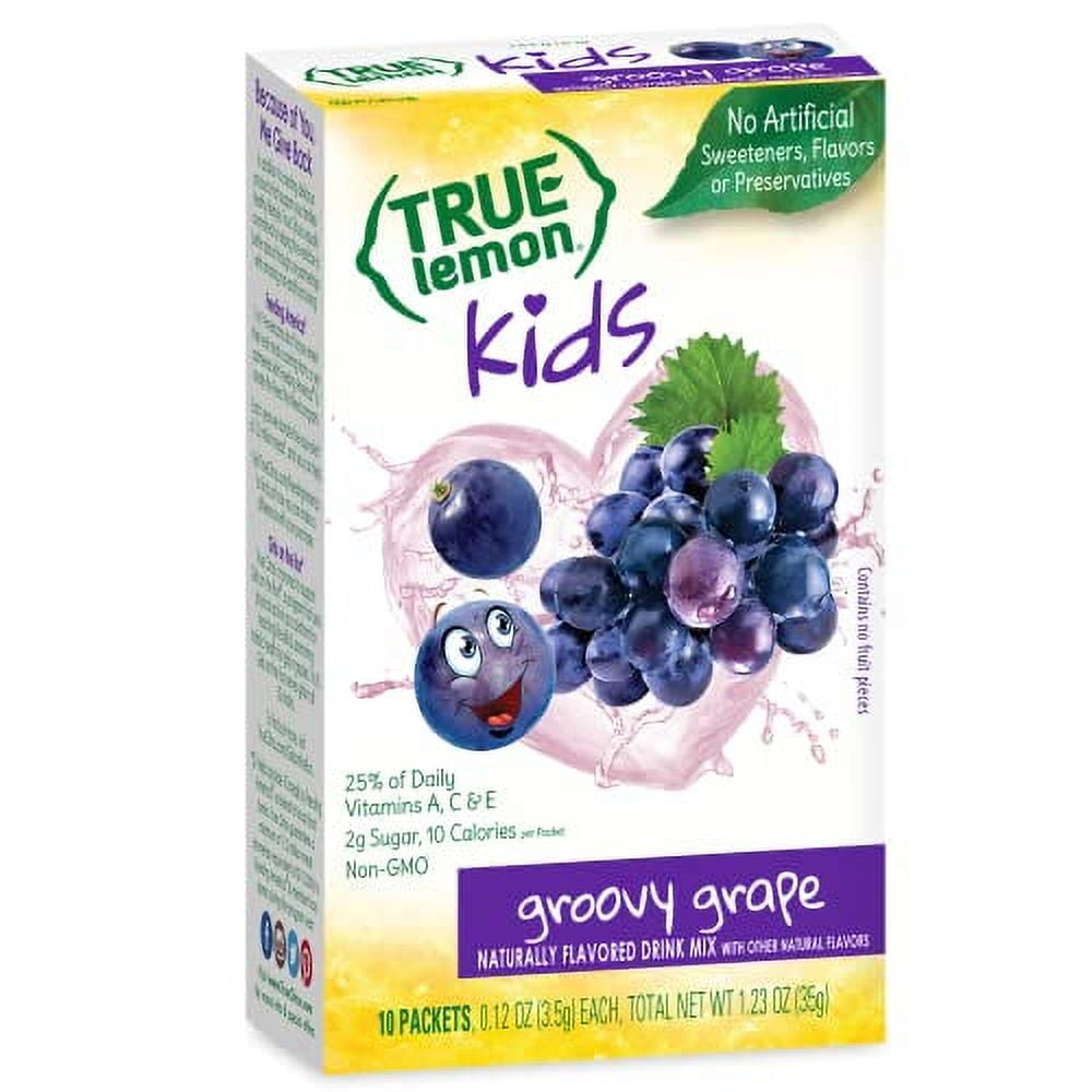 TRUE LEMON KIDS Groovy Grape (10 Packets) for Hydration No