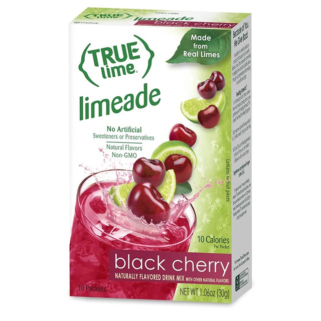 TRUE LIME Black Cherry Limeade Drink Mix (10 Count 1 pack) Made
