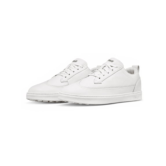 TRUE Linkswear Men's FS Tour Spikeless Leather Golf Shoes - 9.5 Medium White -