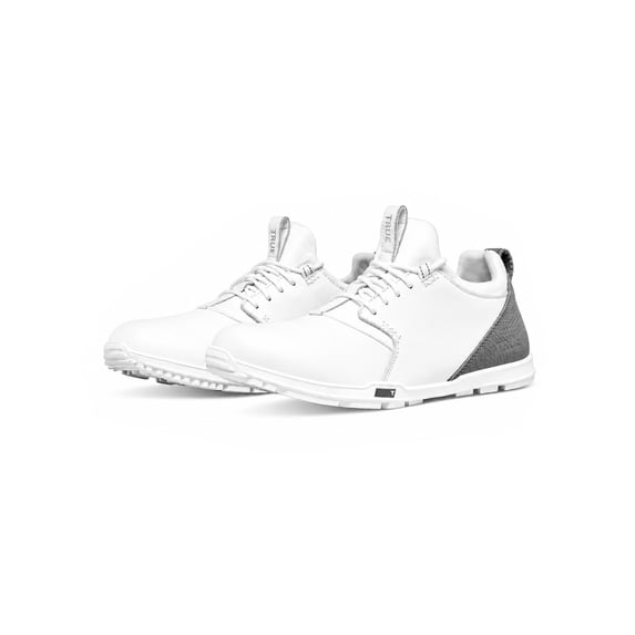 TRUE Linkswear Men's True OG Tour Spikeless Golf Shoes - 8 Medium White -