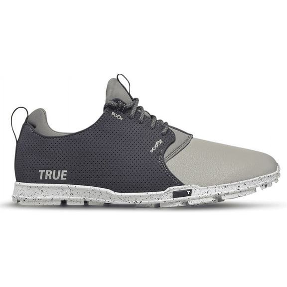 TRUE Linkswear Original 1.2 Waterproof Men's Golf Shoes, for Superior Comfort and All Weather Breathability - Nine Iron Grey  - Size 12