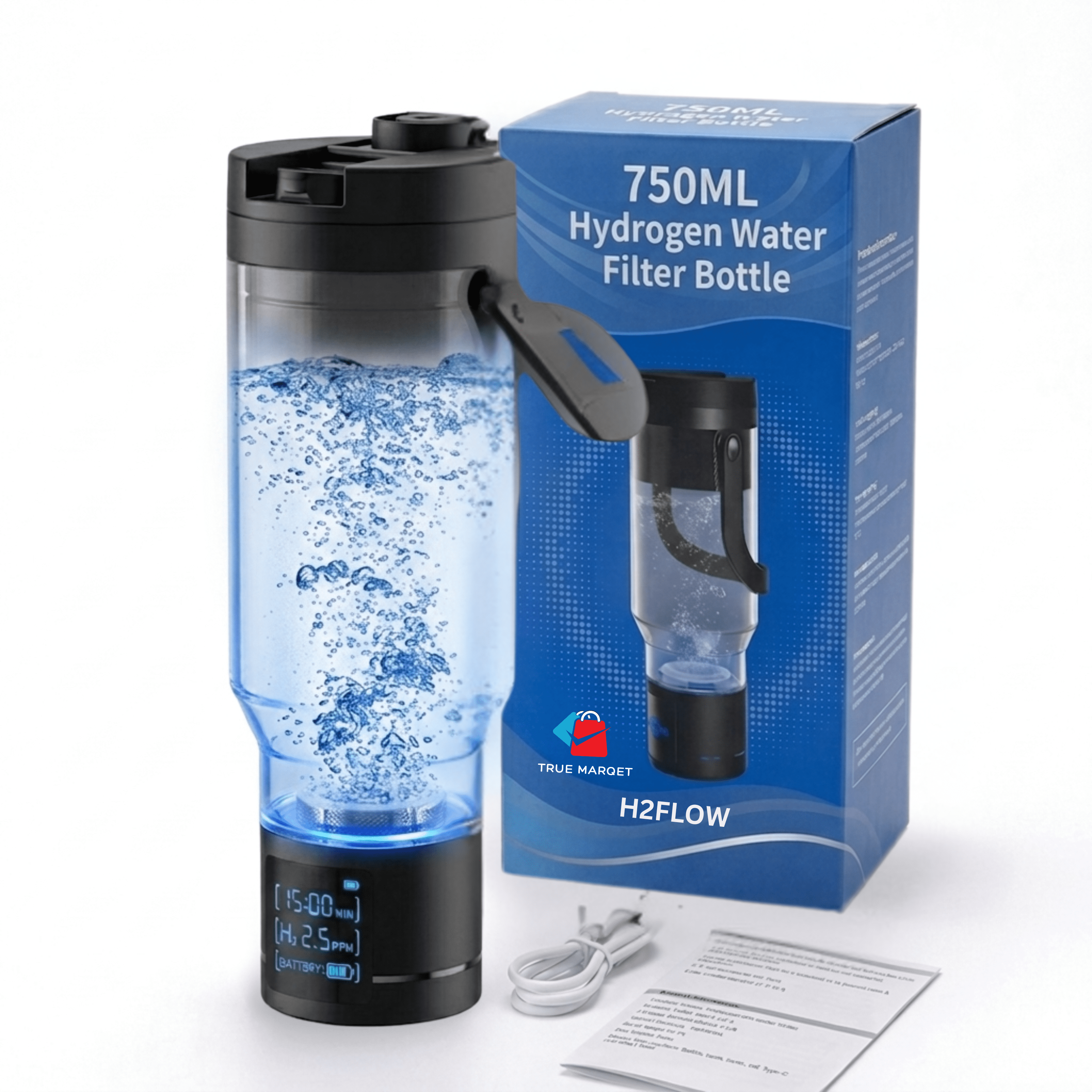 Hydrogen Water Bottle Into