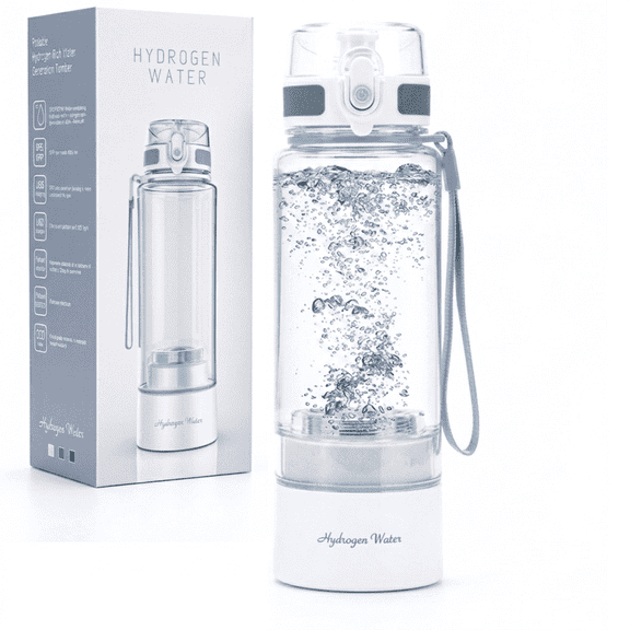 TRUE MARQET H2GO Hydrogen Water Bottle Generator – 2000-3000 PPB Molecular Hydrogen | Leakproof Large Capacity 450 mL