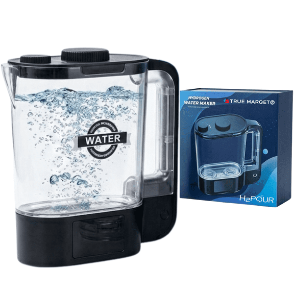 H2POUR Premium Hydrogen Water Pitcher | 3000 Ppb | 68oz (2L) Large Hydrogen Water Kettle Generator