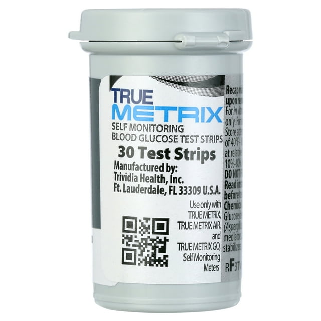 TRUE METRIX Diabetic Blood Glucose Test Strips, 30 Count for Diabetes