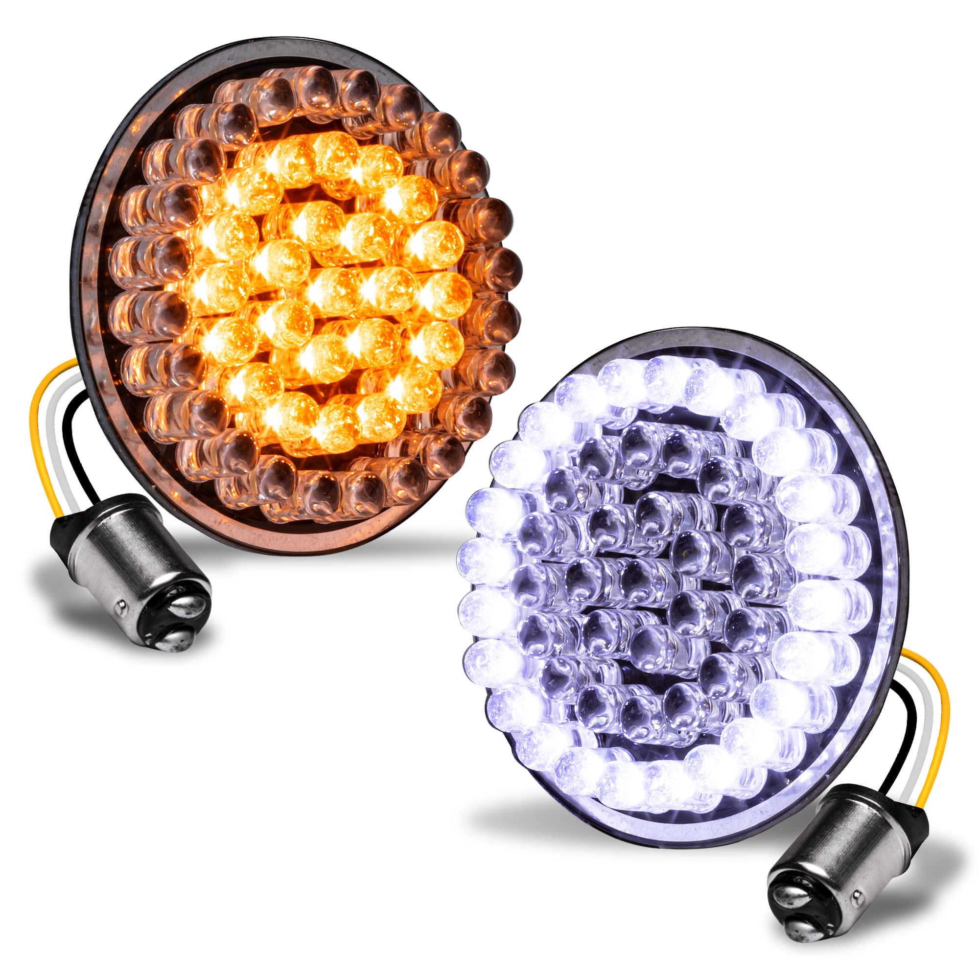 Frecce LED 1157 Per Harley Street Glide Road Glide - Luce Di Posizione E Stop, Fumo E Ambra/bianco