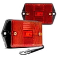 thumbnail image 1 of TRUE MODS 2pc 2x3 3x2 Inch Red LED Surface Mount Side Marker Light [DOT FMVSS-108] [SAE AP2] [IP67 Waterproof] [Integrated Reflector] for Utility Boat Trailers Over 80" Camper RV Clearance Light, 1 of 8