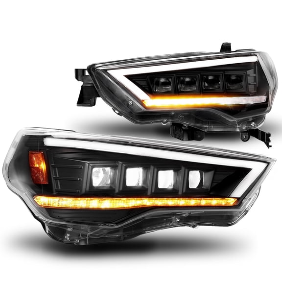 TRUE MODS Full LED Projector Optic Headlight Assembly Replacement for 2014-2020 Toyota 4Runner [DOT] Sequential Turn Signal Custom Aftermarket Front Driver Passenger High Low Beam Head Light Lamp