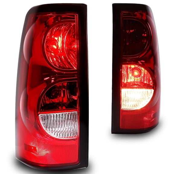 TRUE MODS OEM Tail Light Assembly Replacement for 2003-2006 Chevy Silverado 1500 2500 3500 HD [Bulb & Harness Included] Driver and Passenger Side Rear OE Style Brake Turn Signal Taillight Lamp