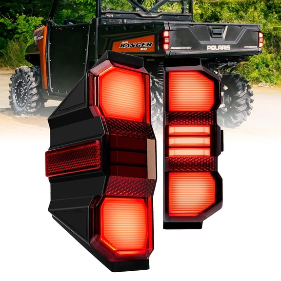 TRUE MODS Polaris Ranger LED Tail Brake Lights for 2013-2025 Ranger Crew SP XP 570 1000 Diesel HST 16-25 General XP 1000 13-18 Brutus 19-26 Pro XD [Side Marker Reflector] 2412774 2411866 Replacement
