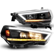 TRUE MODS Projector Optic Headlight Assembly Replacement for 2014-2020 Toyota 4Runner [DOT] LED Sequential Turn Signal Custom Aftermarket Front Driver Passenger High Low Beam Head Light Lamp Bulb