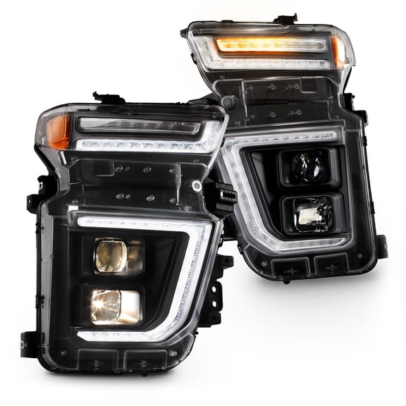 TRUE MODS Projector Optic Headlight Assembly Replacement for 2020-2023 Chevy Silverado 2500 3500 HD w/OE Halogen [DOT] Sequential Turn Signal Custom Aftermarket Front High Low Beam Head Light Lamp