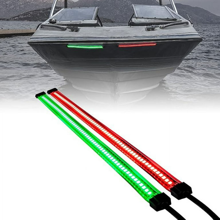 TRUE MODS Red Green LED Marine Navigation Light Strips [66/132
