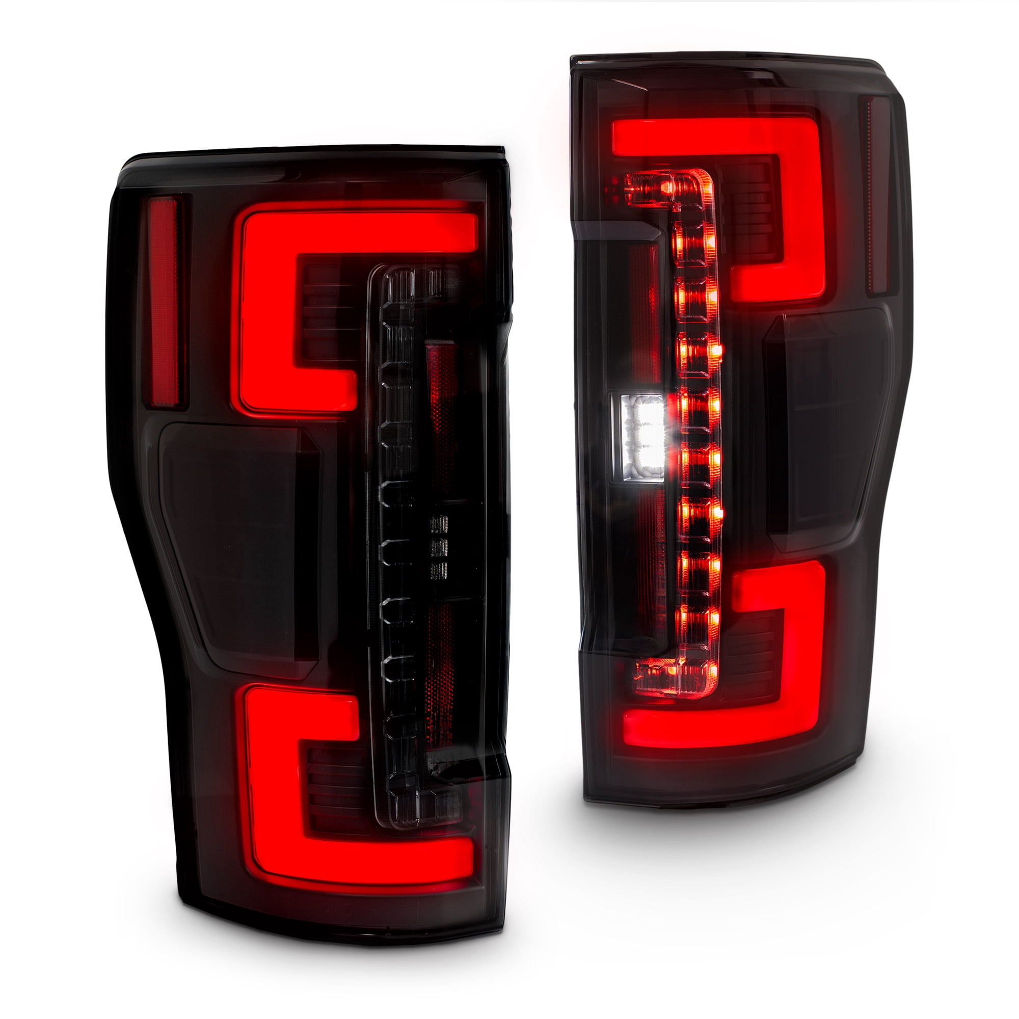 TRUE MODS Smoked Full LED Tail Light Assembly Replacement for 2017-2019 ...