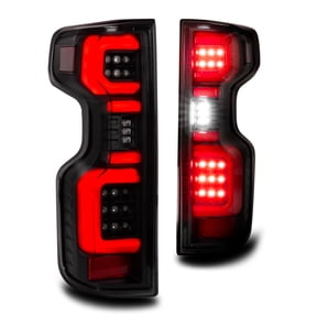 TRUE MODS Smoked Full LED Tail Light Assembly Replacement for 2019-2026 Chevy Silverado 1500 & 2020-2023 Chevy Silverado 2500 3500 HD w/Stock Halogen Bulb Aftermarket Rear Brake Turn Signal Taillight