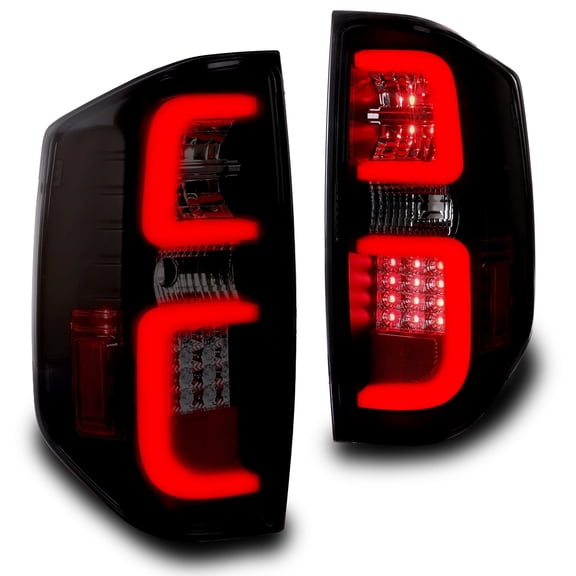 TRUE MODS Smoked LED Tail Light Assembly Replacement for 2014-2021 Toyota Tundra [DOT] SR SR5 Limited Platinum 1794 Edition TRD Pro Aftermarket Rear Brake Stop Reverse Turn Signal Taillight Bulb