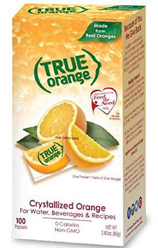 TRUE ORANGE Water Enhancer, Bulk Dispenser Pack (100 Packets) Zero