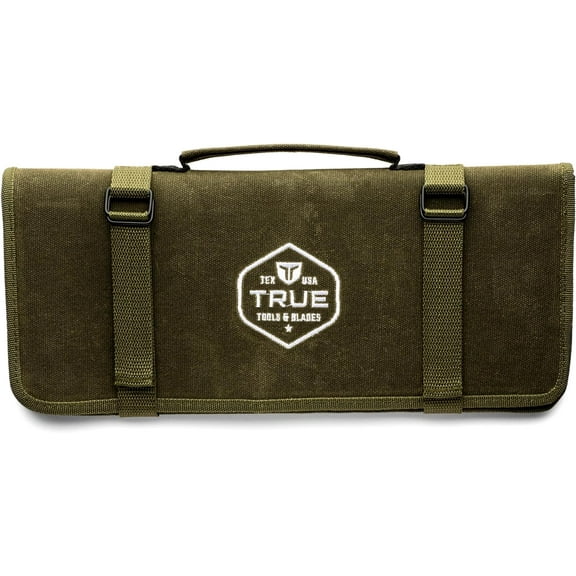 TRUE Primal Forge Outdoor Cutlery Set, Canvas Knife Roll