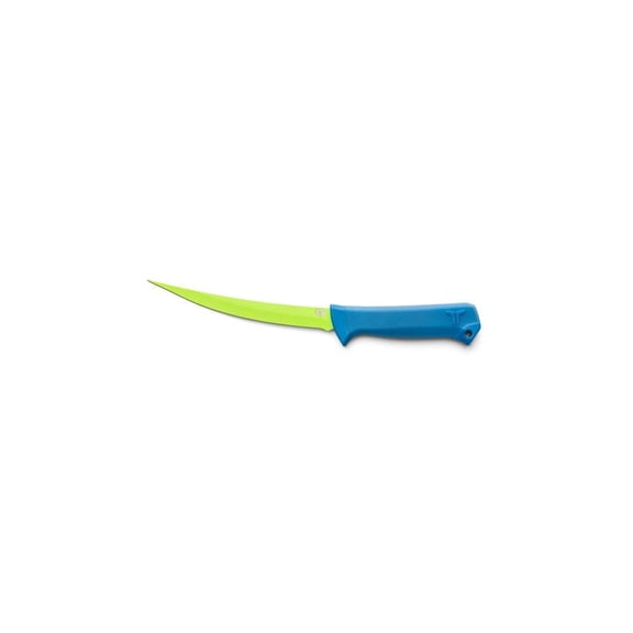 TRUE SYK 7" Fillet Knife, Medium Flex, Hollow Ground Blade, Ideal for Freshwater and Saltwater Filleting, Skinning, and Deboning Fish, 7" Knife,Blue/Green