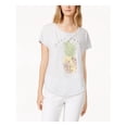 thumbnail image 1 of TRUE VINTAGE Womens Gray Pineapple Graphic Short Sleeve T-Shirt Top M, 1 of 4