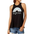 thumbnail image 1 of True Vintage Womens Rainbow Racerback Tank Top, Black, X-Large, 1 of 2