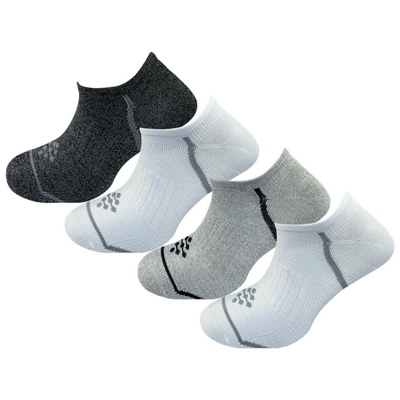 TRUEENERGY Adult Unisex Lightweight Liner Socks with Infrared Thread- Pain Relief & Circulation (4-Pack)