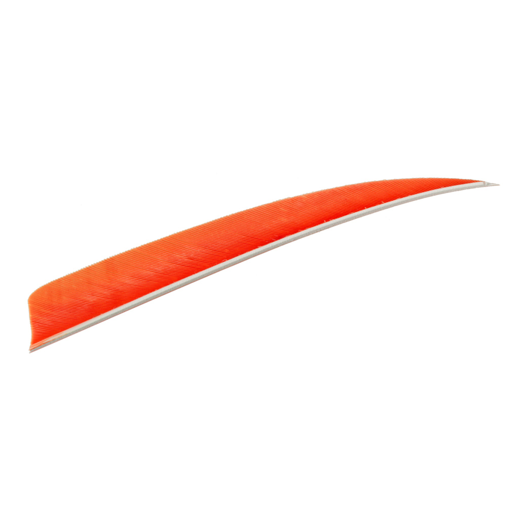 TRUEFLIGHT Shield Cut Archery Feathers – 5 Inch Right Wing, Red (Pack Of 100)