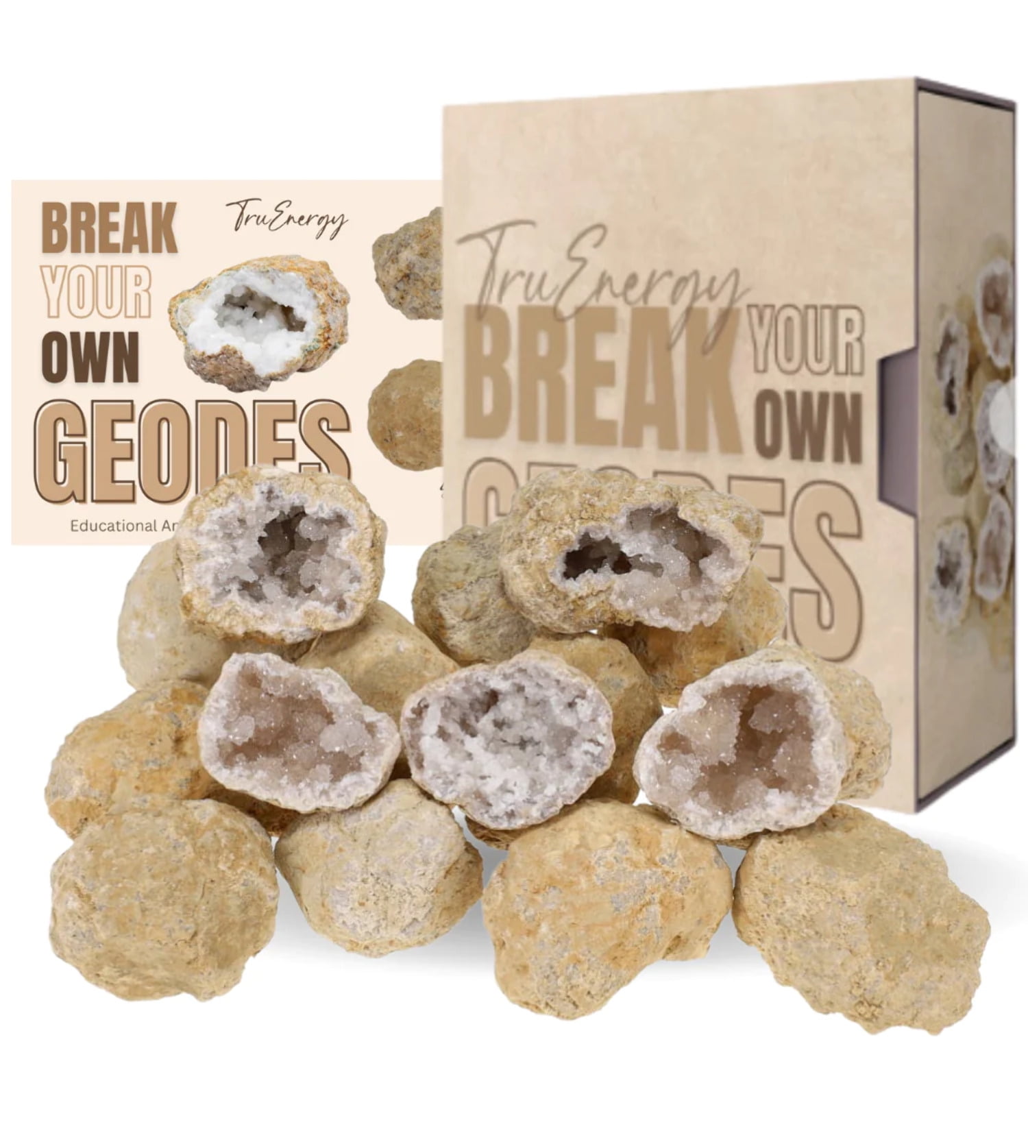 TRUENERGY X Large Break Your Own Geodes with Crystals 3 Count (X