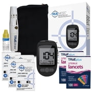 TRUENESS Blood Glucose Meter Kit, 200 Test Strips, 200 Lancets, Lancing Device, Control Solution