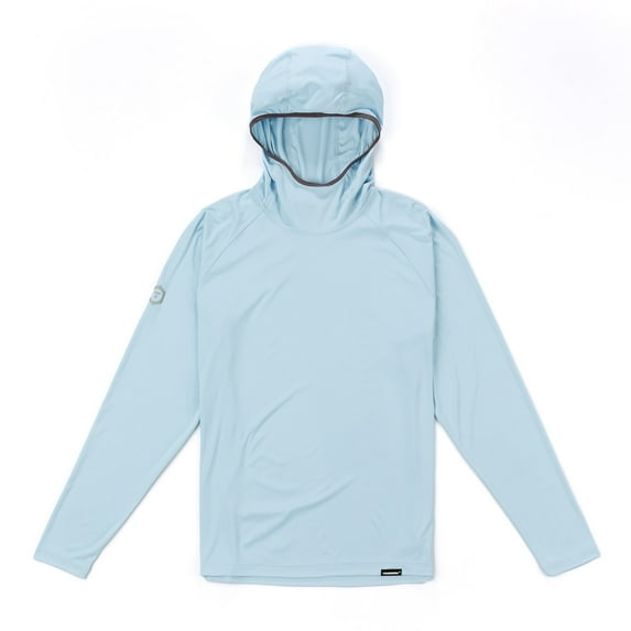TRUEWERK B1 Sun Hoodie Men’s UPF 50+ Sun Protection Shirt, Moisture-Wicking, Thermo-Regulating Ice Blue