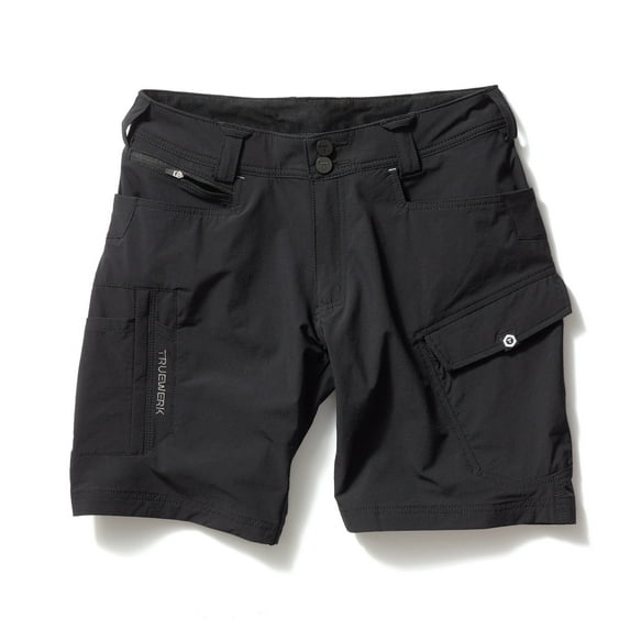 TRUEWERK T1 WerkShort Men's Lightweight, Moisture Wicking, 4-Way Stretch Work shorts Black