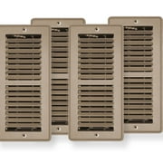 TRUEaire Mobile Home Floor Register 4 x 8 Brown 4 Pack