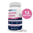thumbnail image 1 of TRUEplus Glucose Tablets, Chewable, Birthday Cake Flavor, 50 Count, 12 Bottles, 1 of 5