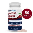 thumbnail image 1 of TRUEplus Glucose Tablets, Chewable, Cherry Chocolate Flavor, 15g Fast-Acting Carbs, 50 Count, 1 of 7