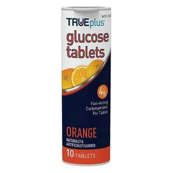 TRUEplus Glucose Tablets Orange 10ct  [ 3 Pack ]