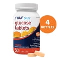 thumbnail image 1 of TRUEplus Glucose Tablets, Chewable, Orange Flavor, 50 Ct, 4 Bottles, 1 of 9