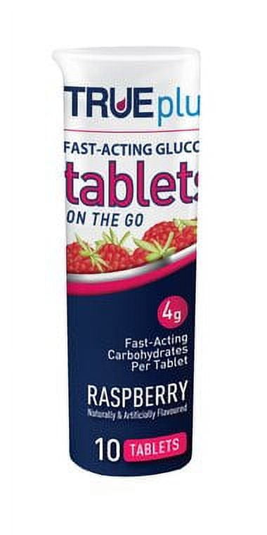 TRUVIDIA TRUEplus Glucose Tablets Raspberry 10ct [ 6 Pack ]