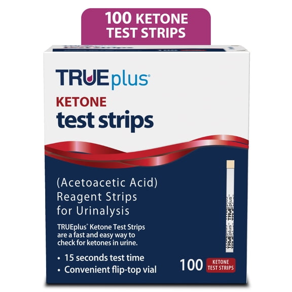 TRUEplus Ketone Test Strips  Ideal for low-carb dieters Made in USAUrinalysis Test Sticks (100)