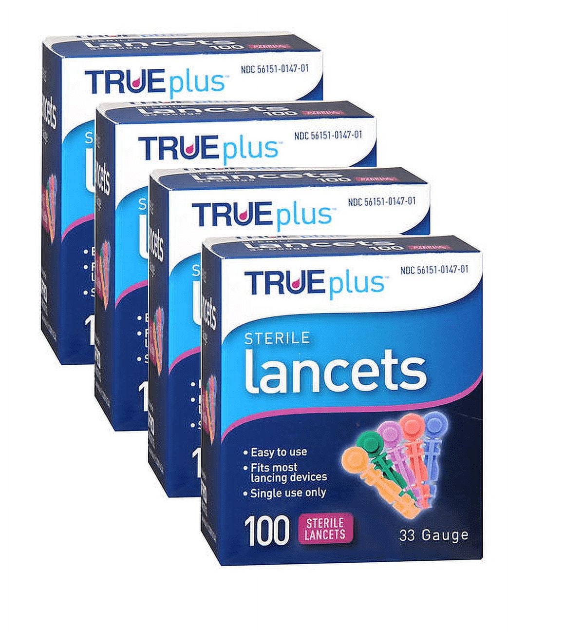 TRUEplus Sterile Lancets 33 Gauge (100ct) (Single Pack)