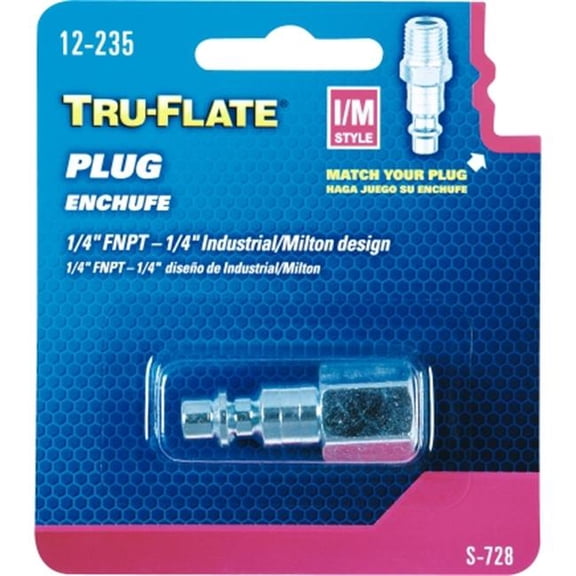 TRUFLATE 0.25 in. Female NPT Quick Connect Plug CP20 Steel Industrial-Milton